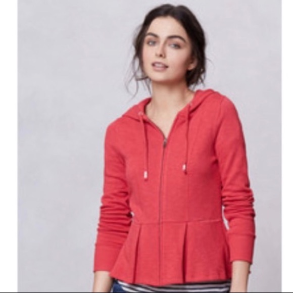 Anthropologie Jackets & Blazers - Anthropologie Peplum women’s red top sz Sm
